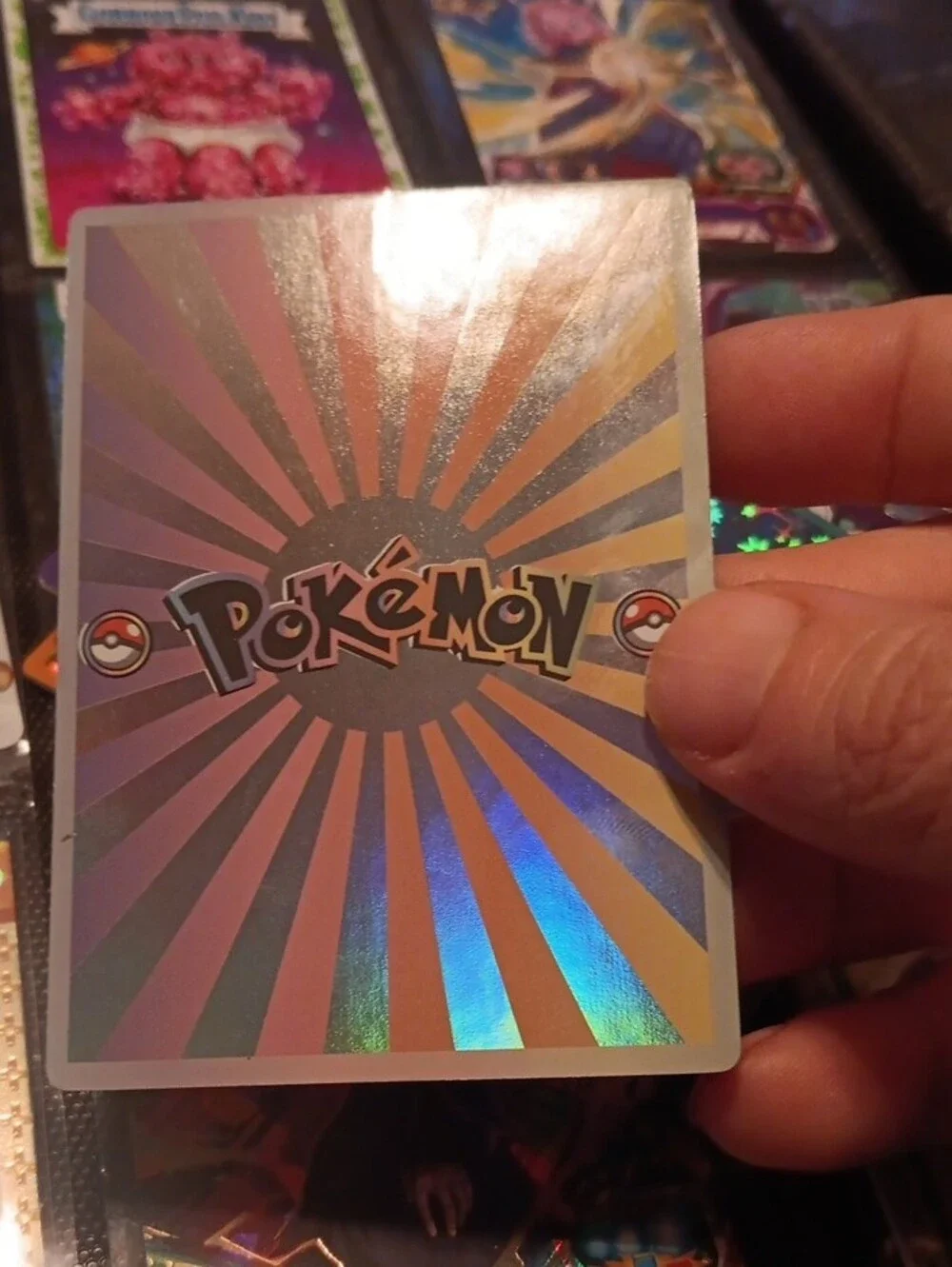 Pokemon Holographic Glaceon Trading Card - Blue, Silver, Pink Accents